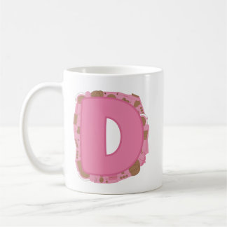 Taza De Café Letra de café D: Inicial Monograma