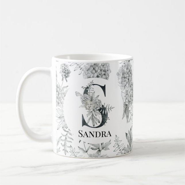 Taza De Café Letra de color de agua S (Izquierda)