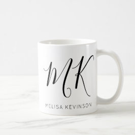 Taza De Café Letra de moda inicial con nombre Mug