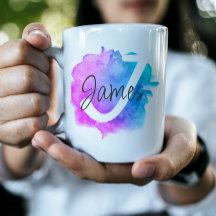 Letra de moda personalizada Nombre Cofee Mug