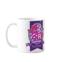 Letra de Reagan R escudo nombre unicornio rosa sig