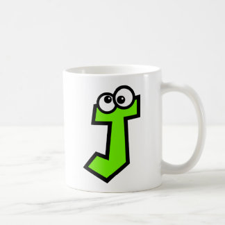 Taza De Café Letra divertida J del monograma