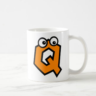 Taza De Café Letra divertida Q del monograma