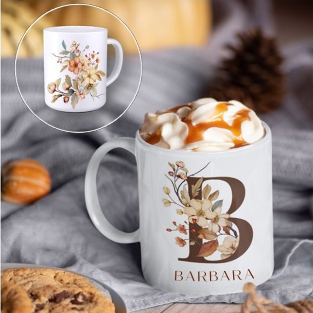 Taza De Café Letra floral acuática rusa B (Subido por el creador)