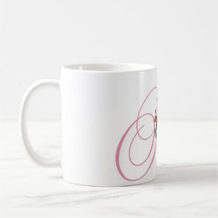 Taza De Café Letra floral caligrafía a mug
