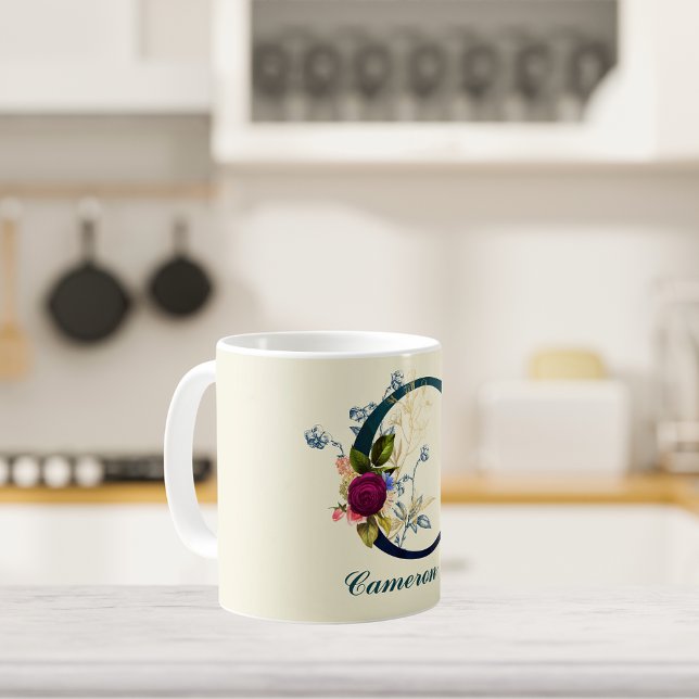 Taza De Café Letra floral fancy 'C' (Subido por el creador)