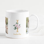 Taza De Café Letra Gold moderna I flor | Dos monografías fotogr<br><div class="desc">Letra Gold moderna I flor | Dos monografías fotográficas</div>