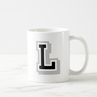Taza De Café letra gris negra L