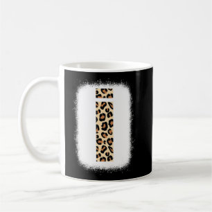 Taza De Café Letra impresa chetah I Letra inicial i leopardo B