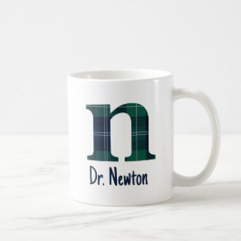 Taza De Café Letra impresa minúscula n inicial y nombre