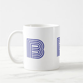Taza De Café Letra Inicial de Monograma Simple Minimalista Mode