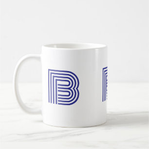 Taza De Café Letra Inicial de Monograma Simple Minimalista Mode