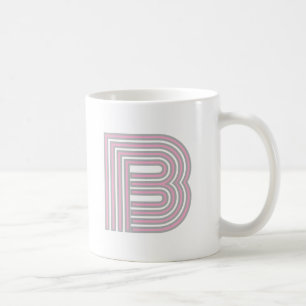 Taza De Café Letra Inicial de Monograma Simple Minimalista Mode