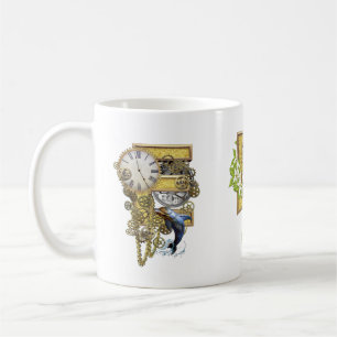 Taza De Café Letra inicial E del monograma alfabético