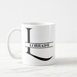 Taza De Café Letra inicial elegante personalizada L