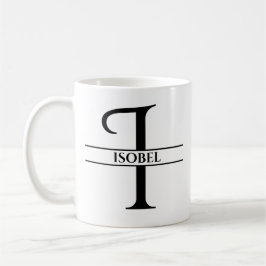 Taza De Café Letra inicial elegida personalizada I
