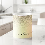 Taza De Café Letra Inicial Monograma Metálico Brillante Dorado<br><div class="desc">Taza de café o taza con monograma de nombre y letra inicial de metal cepillado con brillo metálico dorado falso. Esto hace el regalo perfecto para cumpleaños dulces 16, boda, despedida de soltera, aniversario, baby shower o fiesta de soltera para alguien que ama el lujo glamoroso y los estilos chic....</div>