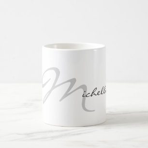Taza De Café Letra inicial y nombre de moda Moda Calligrahy