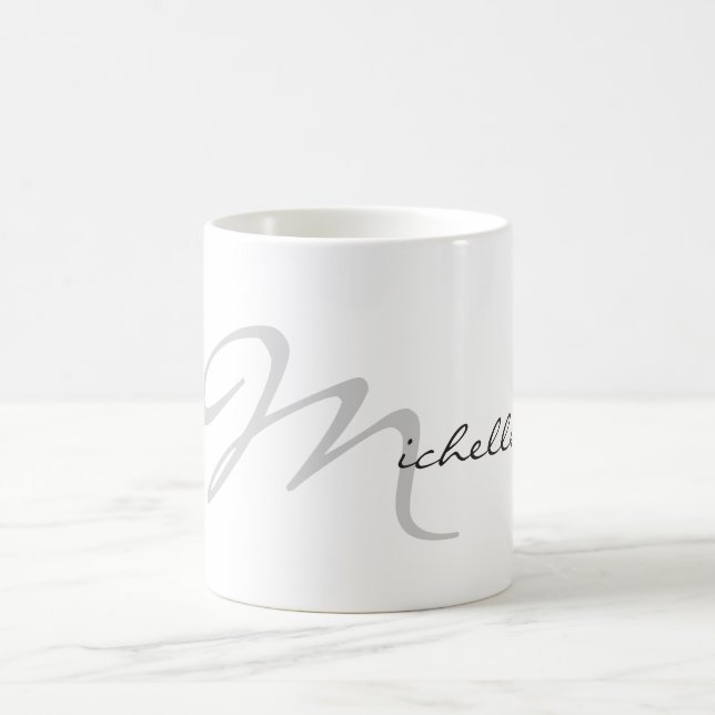 Taza De Café Letra inicial y nombre de moda Moda Calligrahy (Centro)