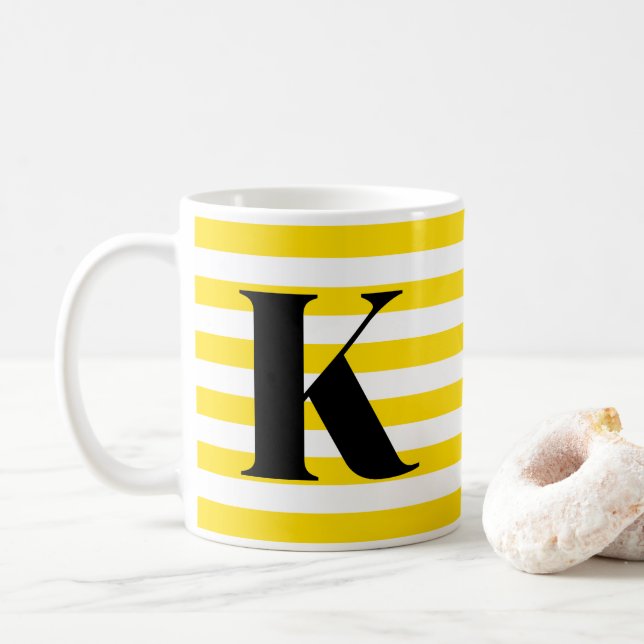 Taza De Café Letra K mug (Con donut)
