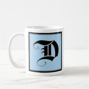 Taza De Café Letra mayúscula caligráfica D