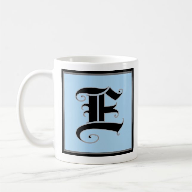 Taza De Café Letra mayúscula caligráfica E (Izquierda)