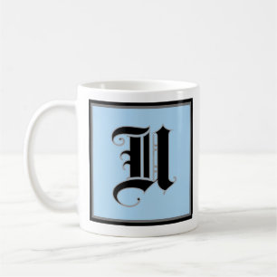Taza De Café Letra mayúscula caligráfica U