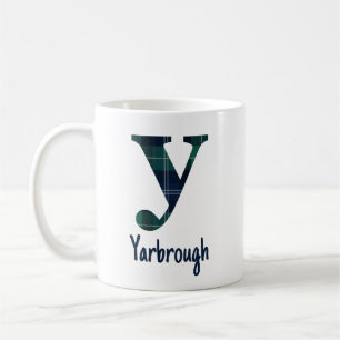 Taza De Café Letra Minúscula de Cuadros Escoceses y Inicial y N