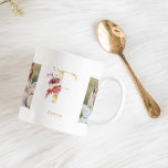Taza De Café Letra moderna F de flor de oro | Dos monografías f<br><div class="desc">Letra moderna F de flor de oro | Dos monografías fotográficas</div>