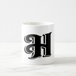 Taza De Café Letra monográfica H nombre inicial