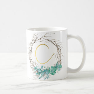 Taza De Café Letra monograma C en la pluma