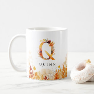 Taza De Café Letra monograma Q Caída Sale Inicial