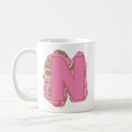 Taza De Café Letra N en Café: Inicial Monograma
