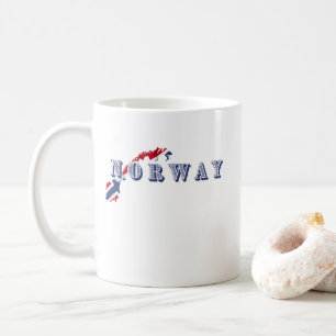 Taza De Café Letra noruega noruega noruega moderna simple bande