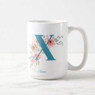 Taza De Café Letra personalizada de tazón de café X