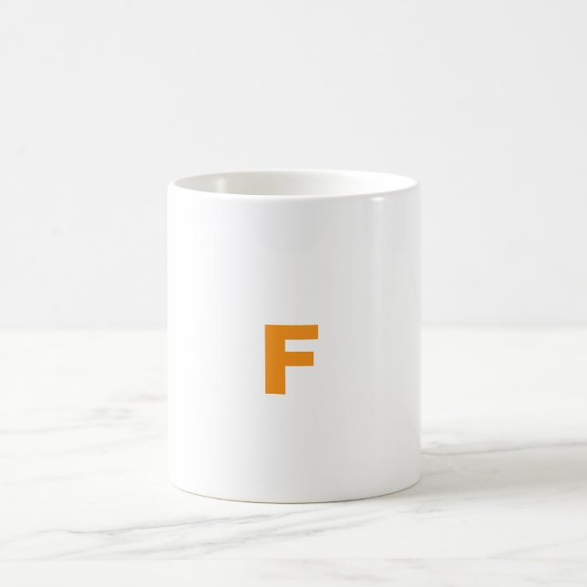 Taza De Café Letra personalizada F mug (Centro)