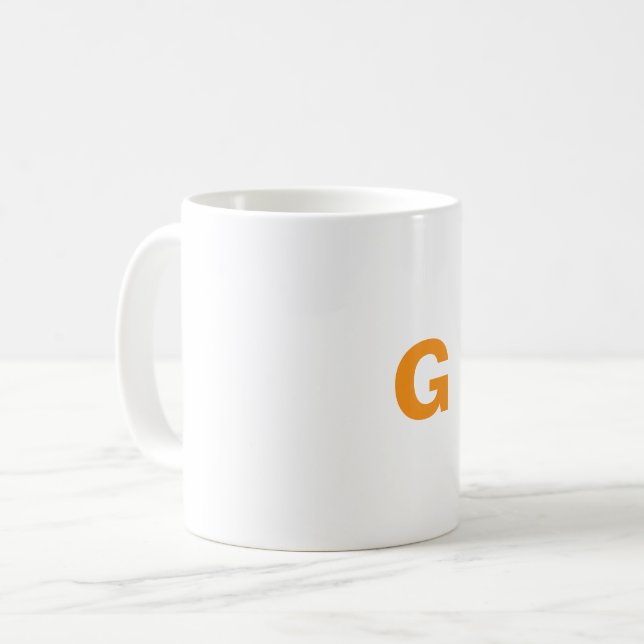 Taza De Café Letra personalizada G mug (Anverso izquierdo)