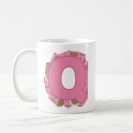 Taza De Café Letra Q del café: Monograma inicial