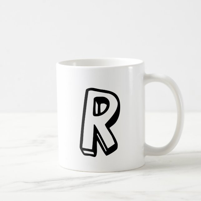 Taza De Café Letra R (Derecha)