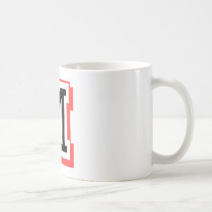 Taza De Café letra roja y negra M