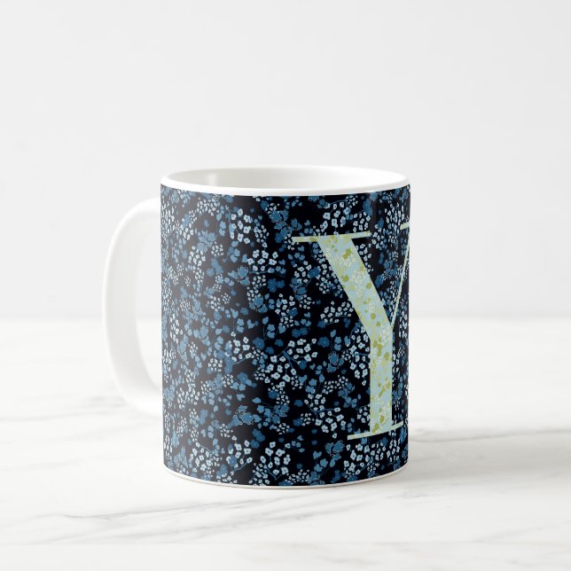 Taza De Café Letra Y libertad azul y verde (Anverso izquierdo)