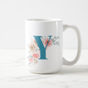 Taza De Café Letra Y personalizada de tazón de café