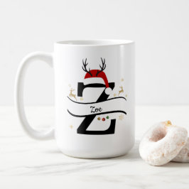Taza De Café Letra Z alfabeto de Navidad