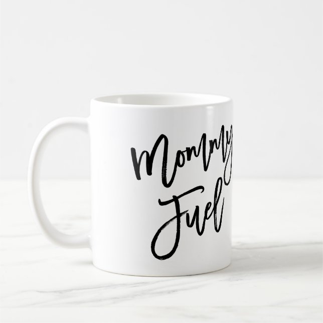 Taza De Café Letras de moda divertidas del combustible de la (Izquierda)