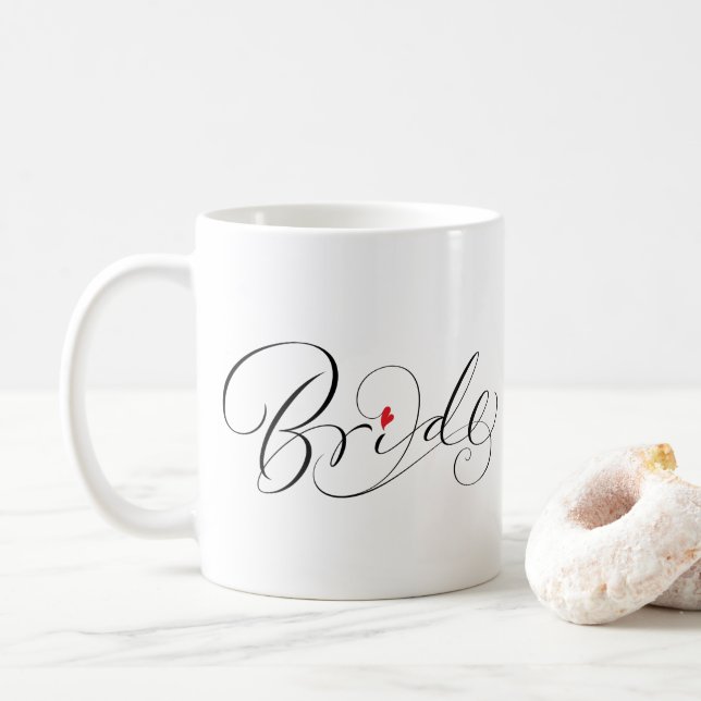 Taza De Café Letras elegantes de la escritura de la suposición (Con donut)