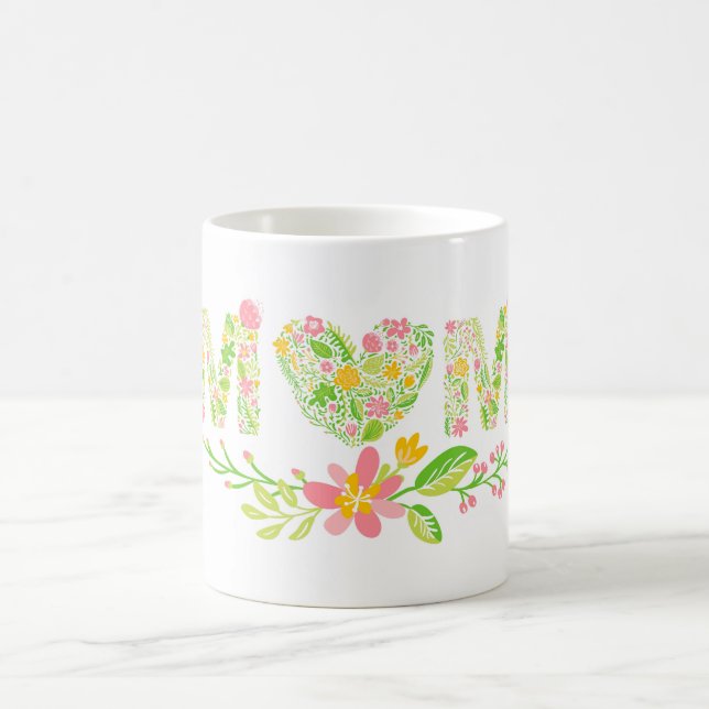 Taza De Café Letras florales (Centro)