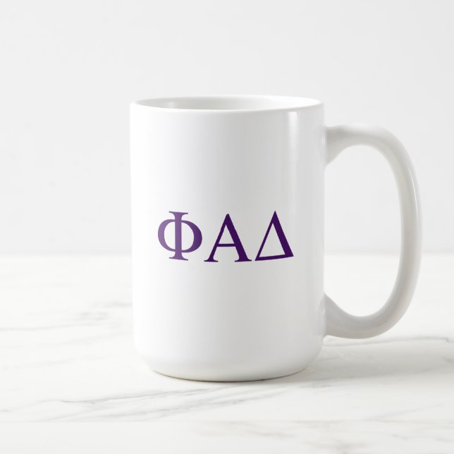Taza De Café Letras griegas de Phi Alpha Delta (Derecha)