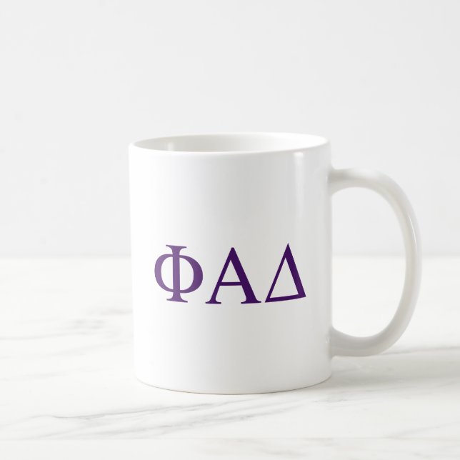 Taza De Café Letras griegas de Phi Alpha Delta (Derecha)