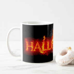 Taza De Café Letras ígneas masivas de SlipperyJoe's Halloween c