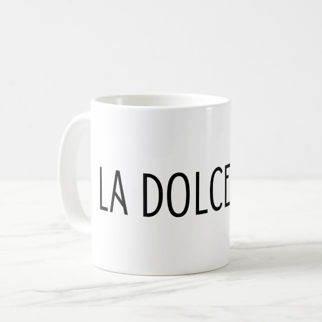 Taza De Café Letras italianas de La dolce vita (Anverso izquierdo)